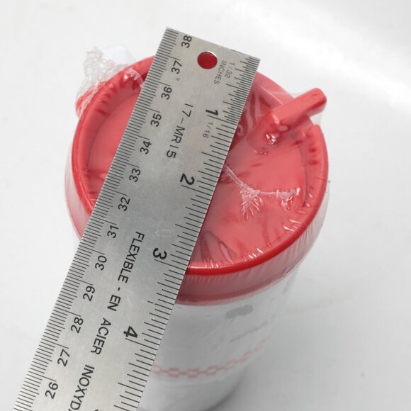 Vintage Country Style Superb Coffee Travel Mug Red White 90s Traveler Auto Mug - Picture 7 of 8